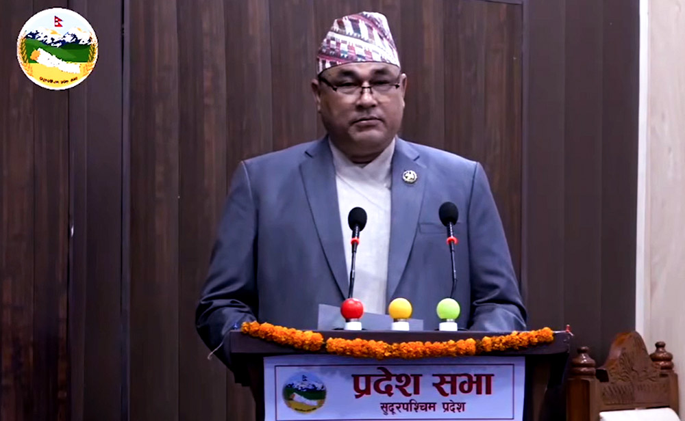 सुदूरपश्चिम प्रदेश सरकारको नीति तथा कार्यक्रम प्रदेश सभामा टेबुल