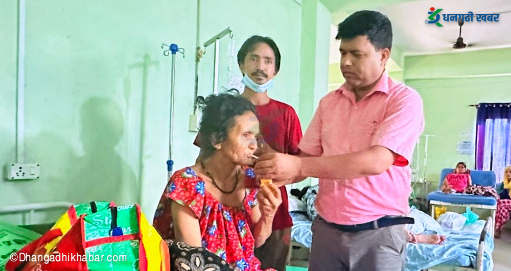 मनसराको सम्पुर्ण उपचार खर्च व्यहोरे एमाले अध्यक्ष ढुङ्गानाले